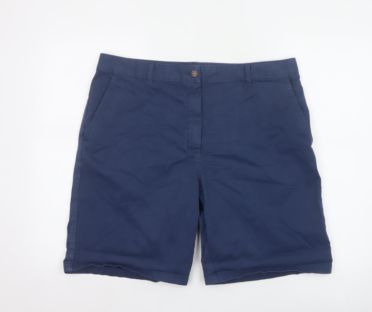 Marks and Spencer Women’s Blue Size 18 Chino Bermuda Shorts