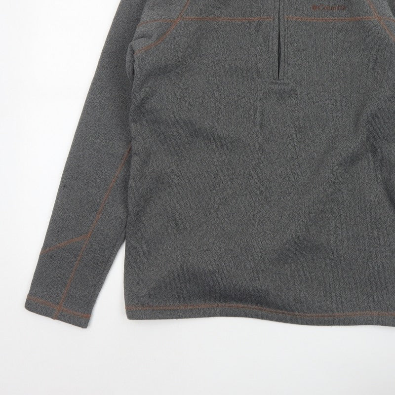 Columbia Men’s Grey M 1/4 Zip Fleece Pullover Sweatshirt Outdoor