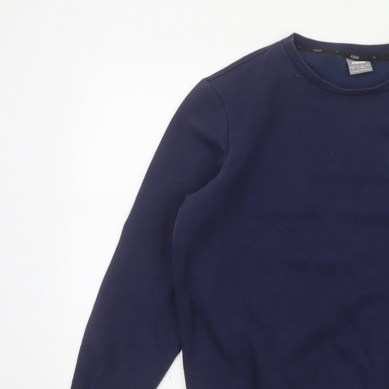 Puma Men’s Blue M Crew Neck Pullover Logo Sweatshirt