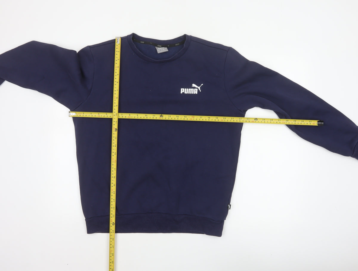 Puma Men’s Blue M Crew Neck Pullover Logo Sweatshirt