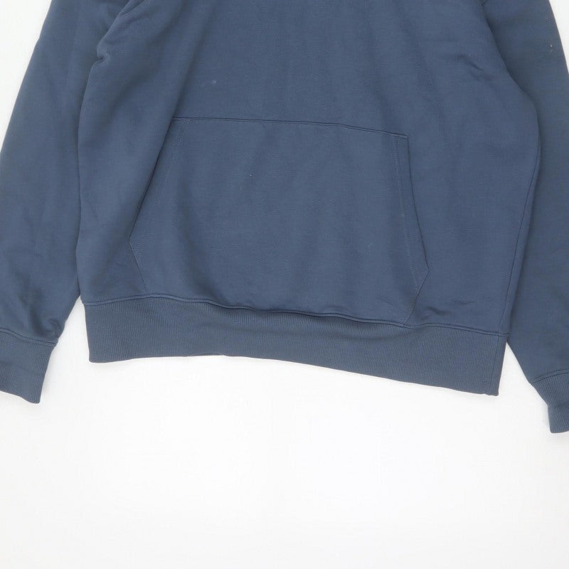 Marks and Spencer Men's Blue M Pullover Hoodie Drawstring Pockets
