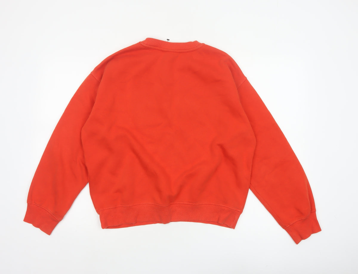 H&M Women’s Red S Wisconsin Graphic College Pullover Sweatshirt
