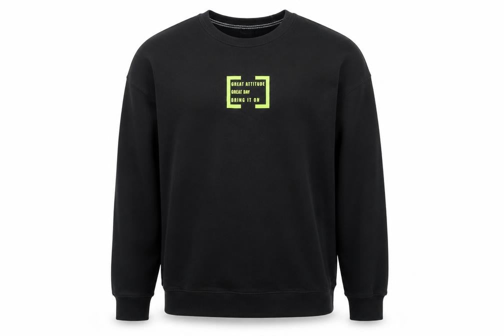 Outfitters Men's Black XL Pullover Crew Neck Graphic Print Sweatshirt