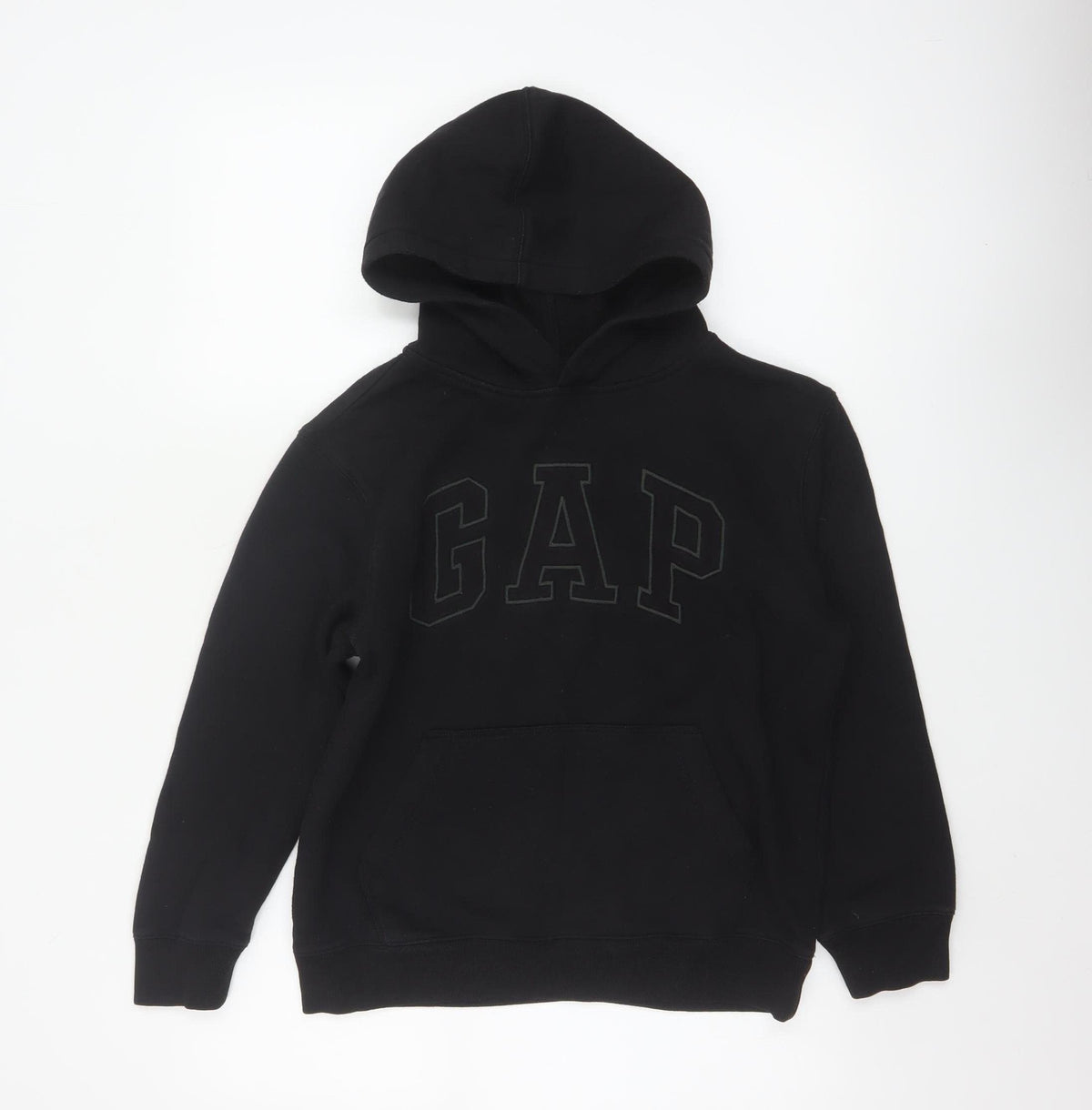 GAP Kids Boys Black Logo Pullover Hoodie 10-11 Years