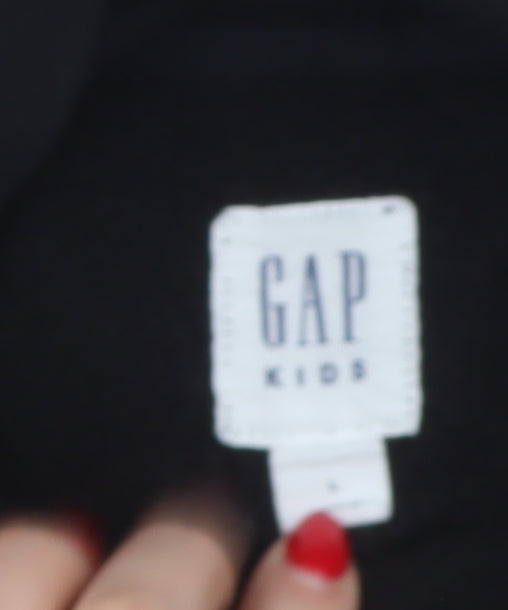 GAP Kids Boys Black Logo Pullover Hoodie 10-11 Years