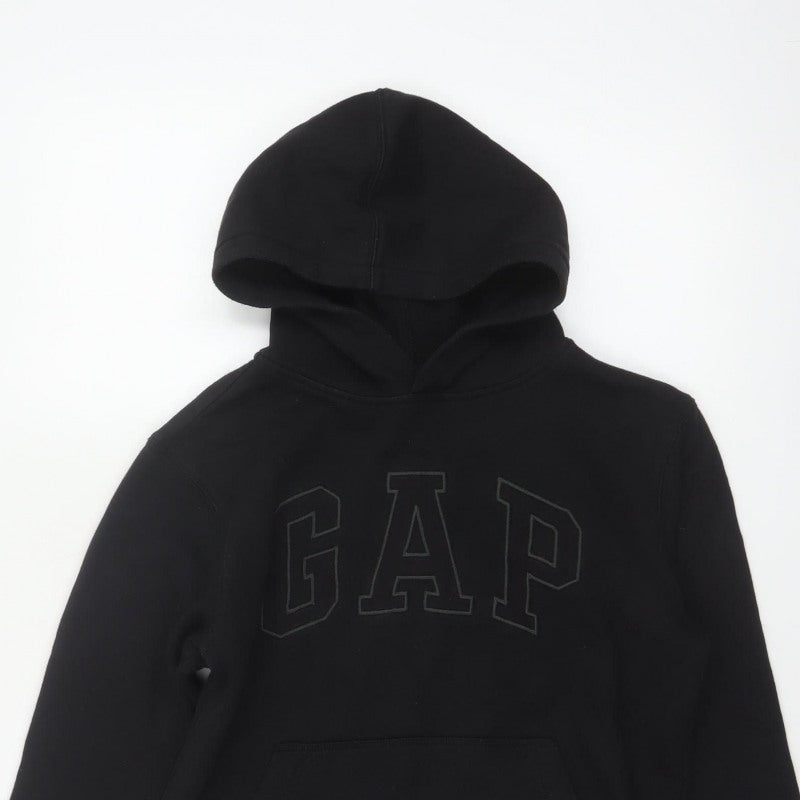 GAP Kids Boys Black Logo Pullover Hoodie 10-11 Years