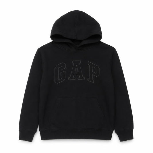 GAP Kids Boys Black Logo Pullover Hoodie 10-11 Years