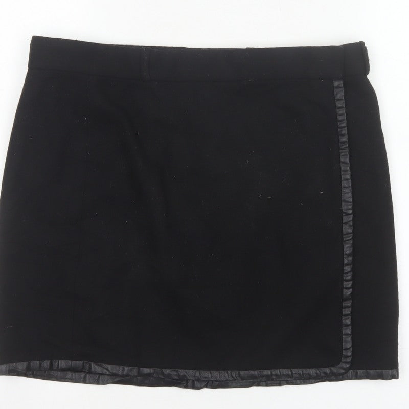 Gap Women’s Black UK 6 Short Wrap Mini Skirt