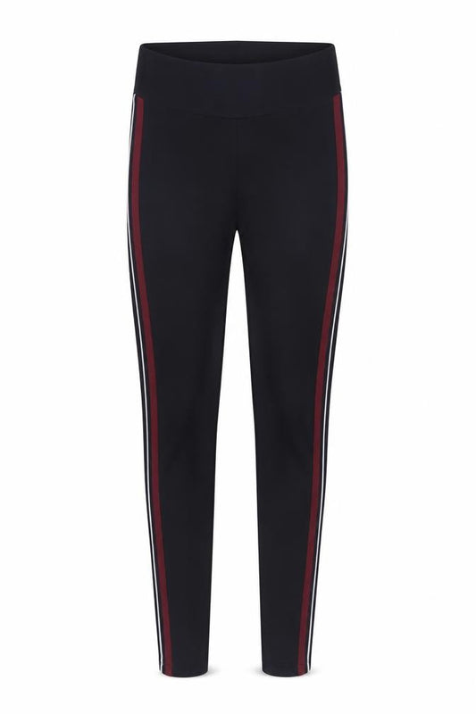 M&S Women’s Black Size 10 Long Skinny Side Stripe Stretch Leggings