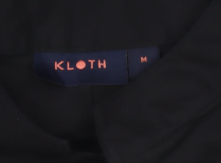 Kloth Men’s Black M Stand-Up Collar Cotton Stretch Button Jacket