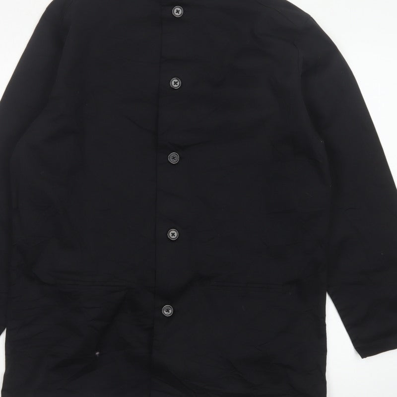 Kloth Men’s Black M Stand-Up Collar Cotton Stretch Button Jacket
