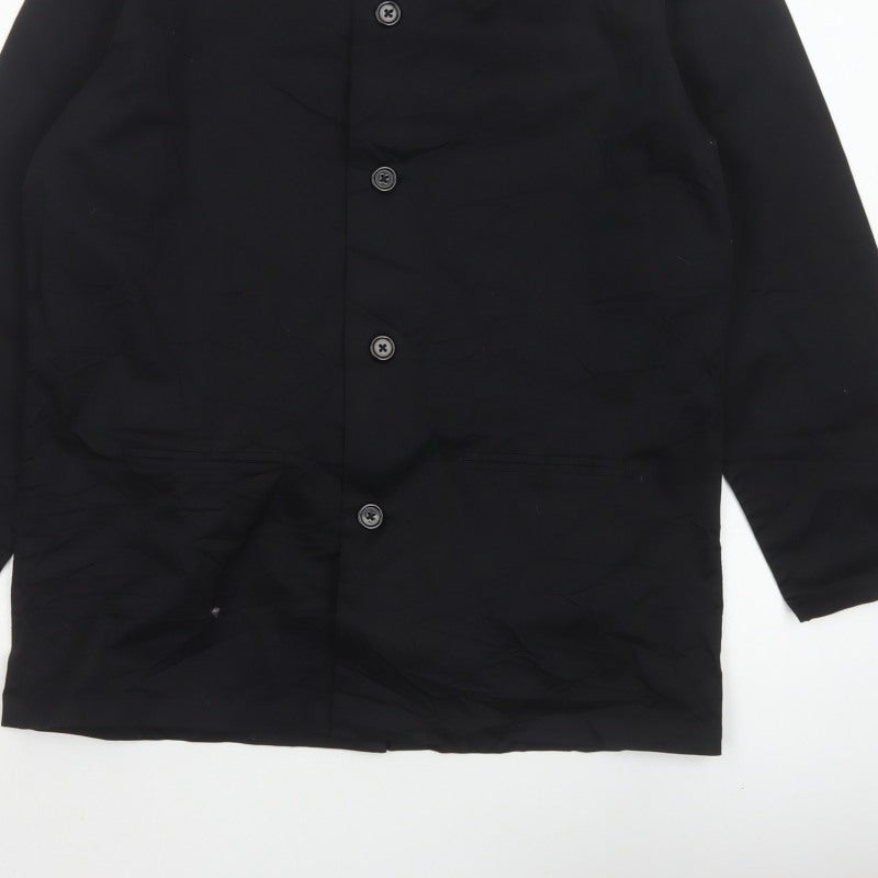 Kloth Men’s Black M Stand-Up Collar Cotton Stretch Button Jacket