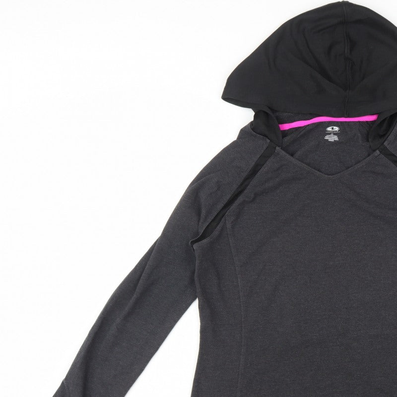 Athletic Works Women's Grey L Pullover Hoodie Raglan Activewear