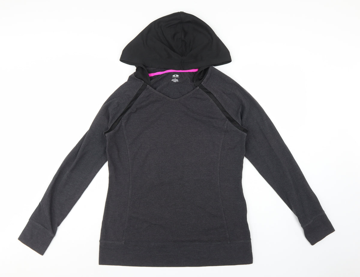 Athletic Works Women's Grey L Pullover Hoodie Raglan Activewear