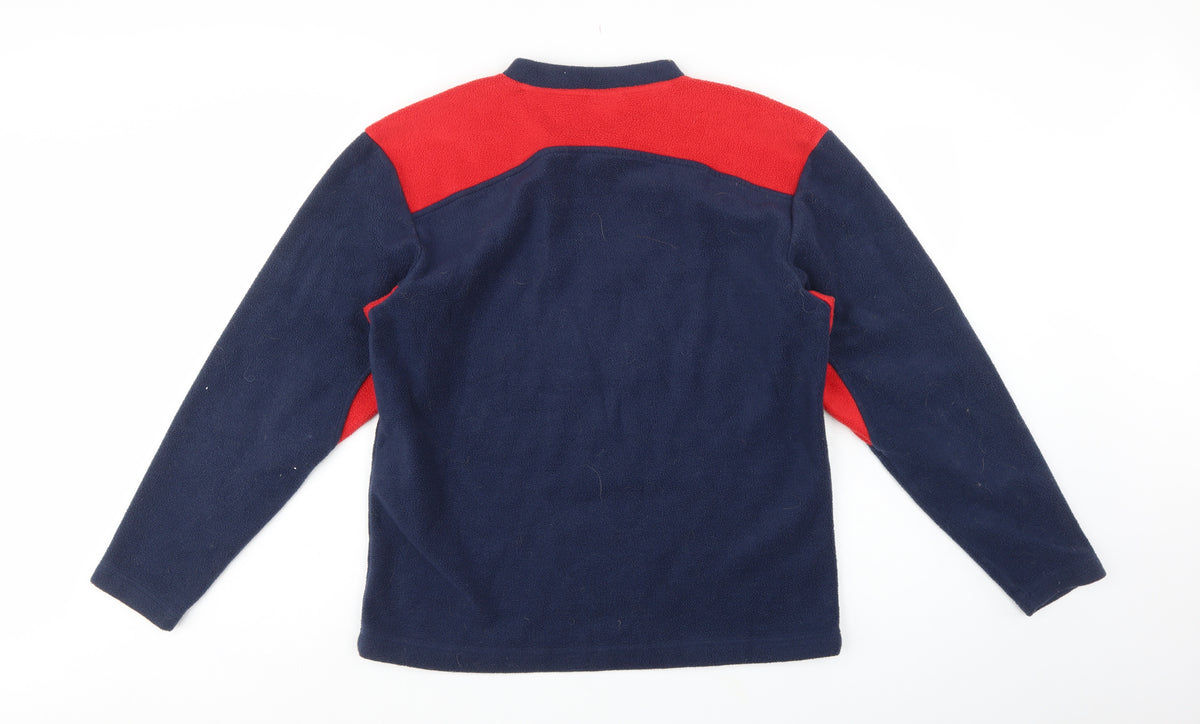 Umbro Men’s Navy Red Small V-Neck Fleece Pullover Sweatshirt