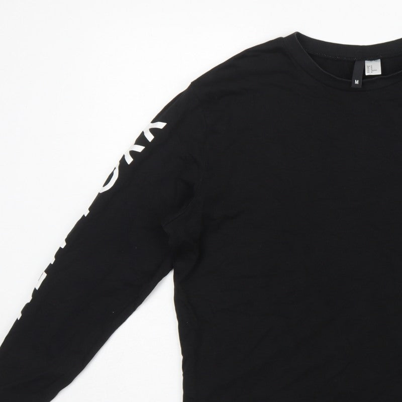 H&M Divided Women’s Black M NYC Brooklyn Logo Pullover Sweatshirt