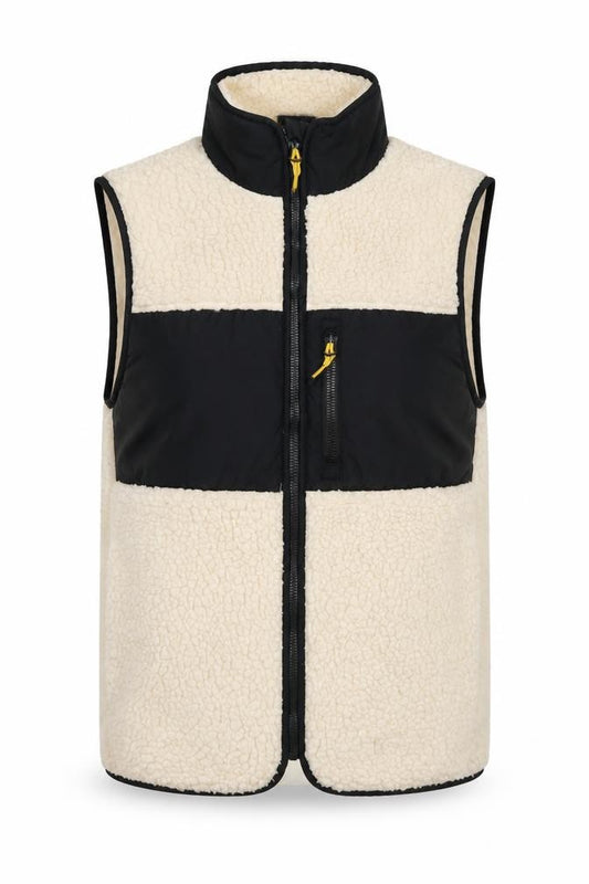 H&M Women Multicolour XS Fleece Padded Zip Waistcoat Gilet