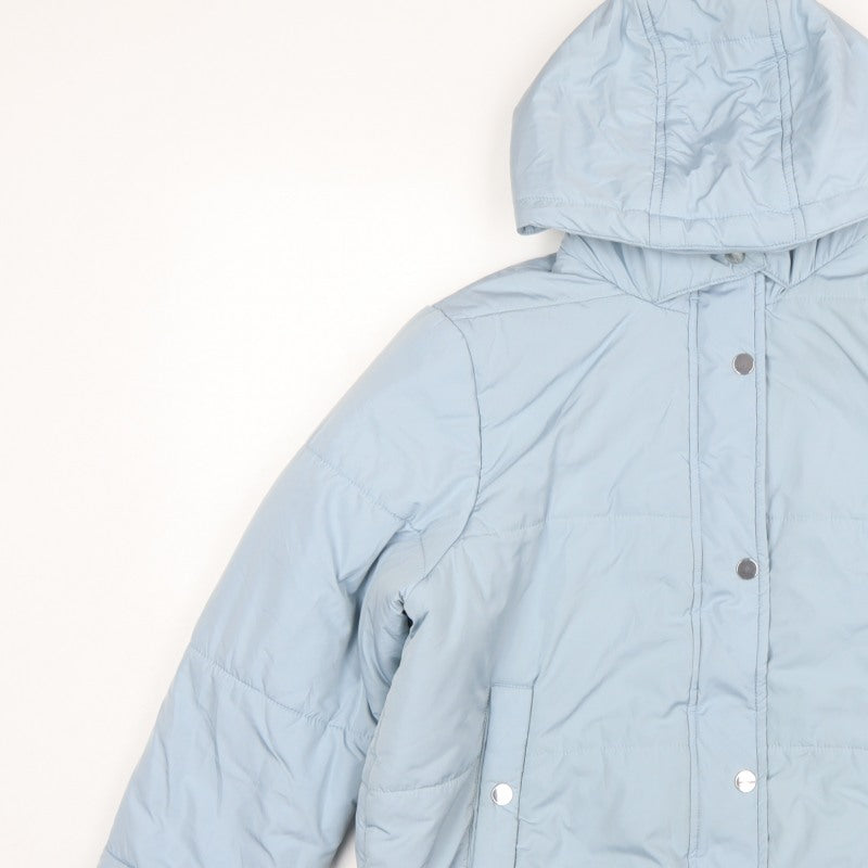Marks & Spencer Women Blue UK 12 Hooded Puffer Jacket