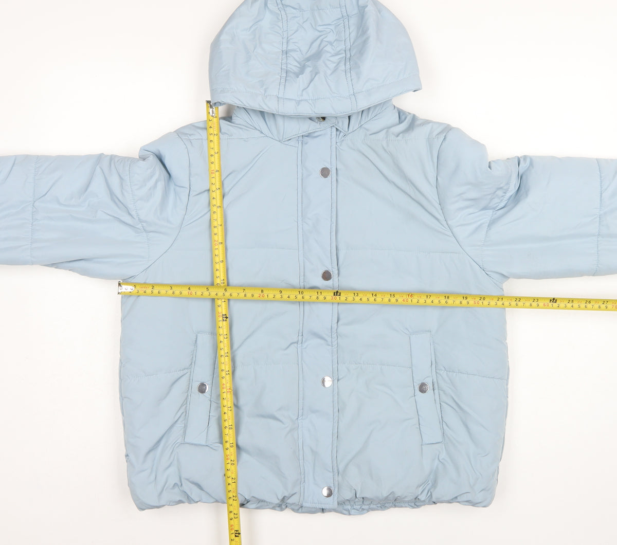 Marks & Spencer Women Blue UK 12 Hooded Puffer Jacket