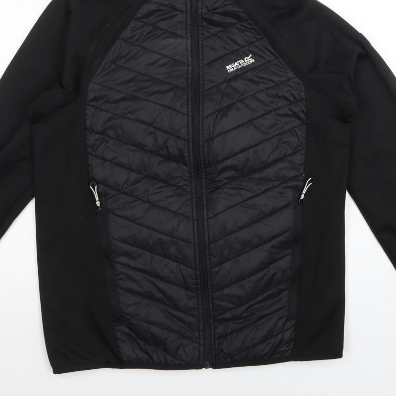 Regatta Men’s Black L Hooded Quilted Softshell Jacket Outdoor