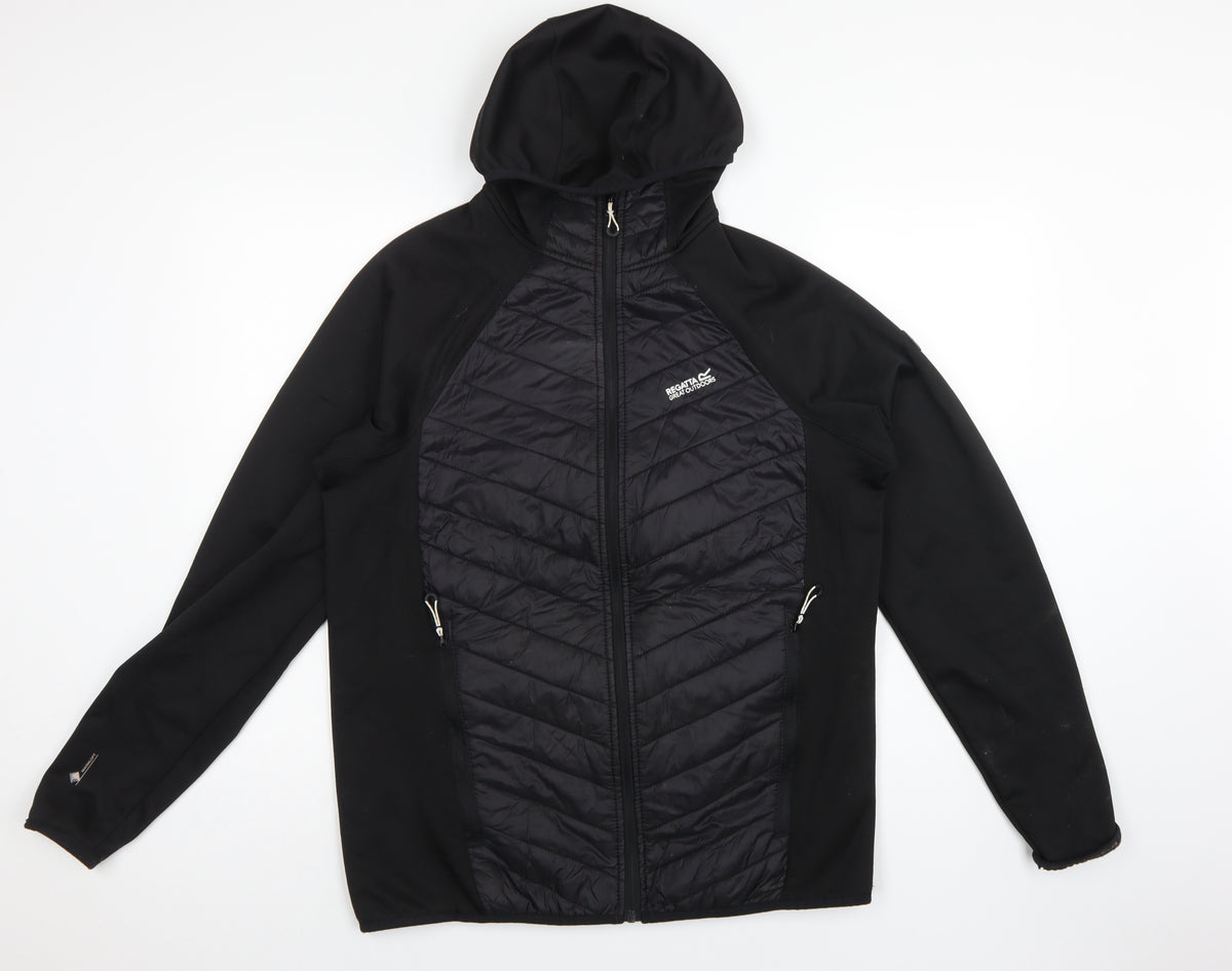 Regatta Men’s Black L Hooded Quilted Softshell Jacket Outdoor