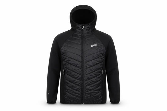 Regatta Men’s Black L Hooded Quilted Softshell Jacket Outdoor