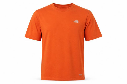 The North Face Men's Orange M Crew Neck Logo Outdoor T-Shirt