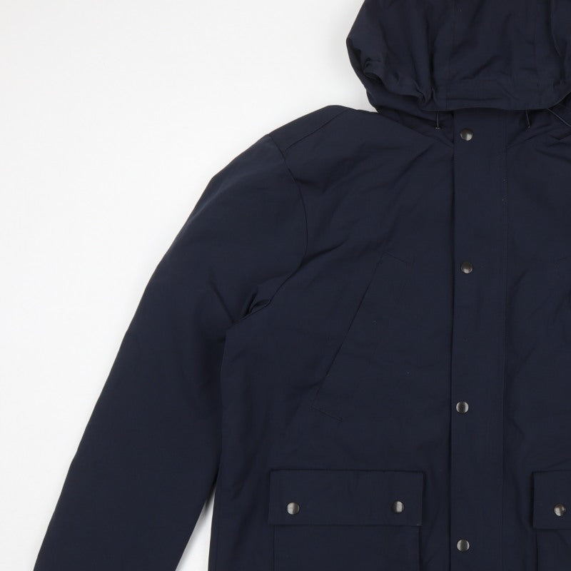 Next Men's Blue XL Hooded Parka Jacket Polyester Cotton Lined