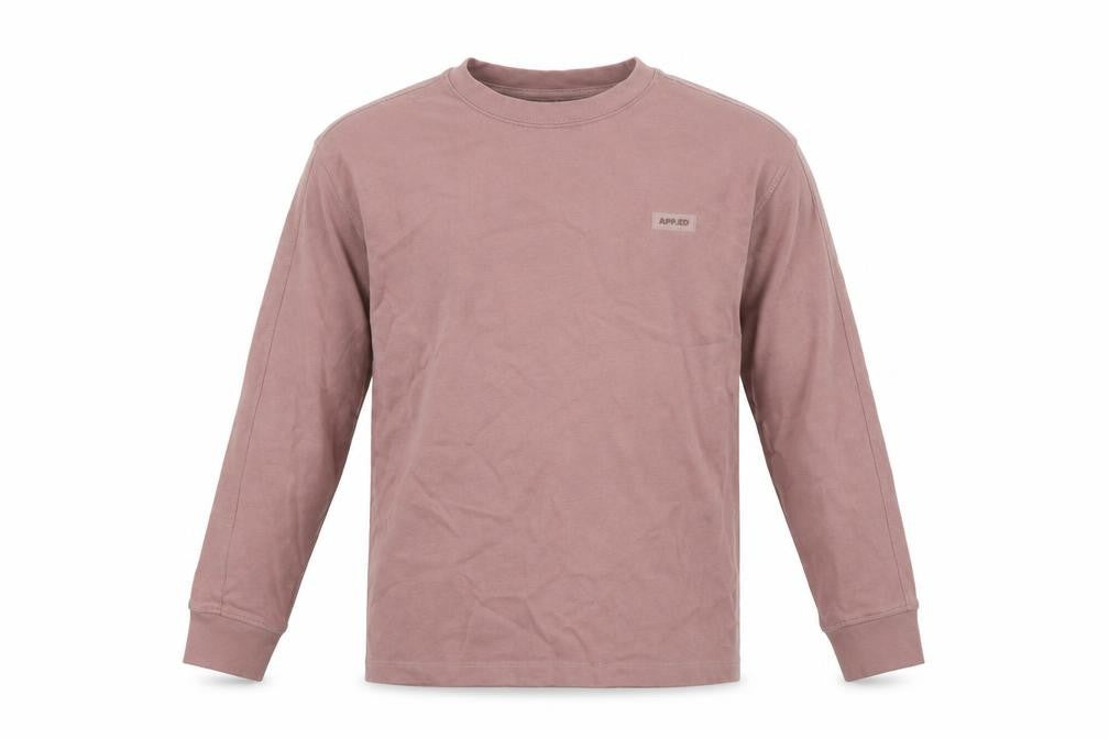 Zara Boys Pink 9-10 Years Long Sleeve Logo Basic T-Shirt