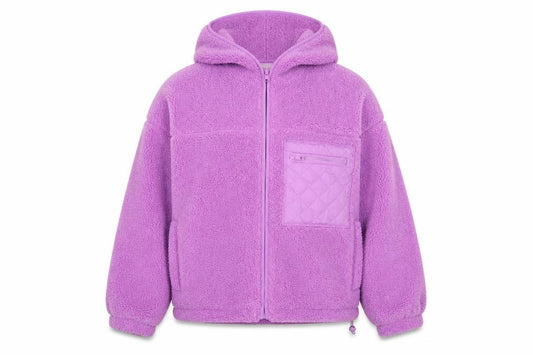 Primark Cares Women's Purple M Hooded Teddy Fleece Jacket UK 12/14