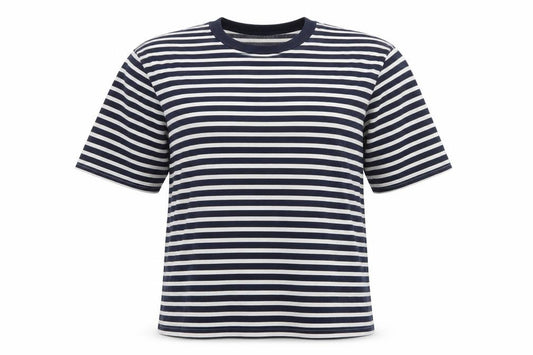 ZARA Women’s Blue White Striped Ringer T-Shirt Size M