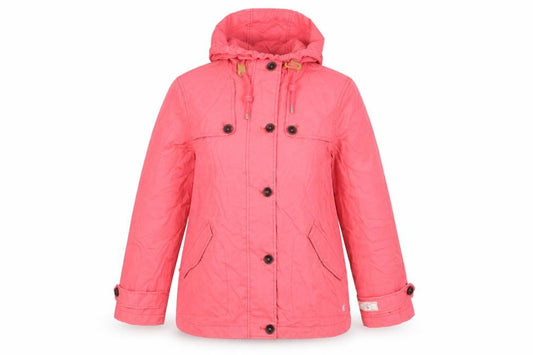 Joules Women’s Pink UK 14 Coast Waterproof Hooded Rain Coat