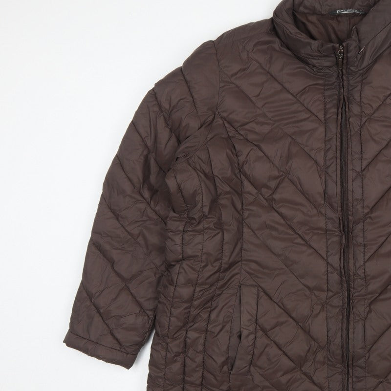 Bonmarche Women’s Brown Size 24 Long Quilted Puffer Coat