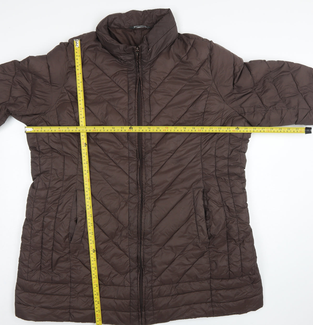 Bonmarche Women’s Brown Size 24 Long Quilted Puffer Coat