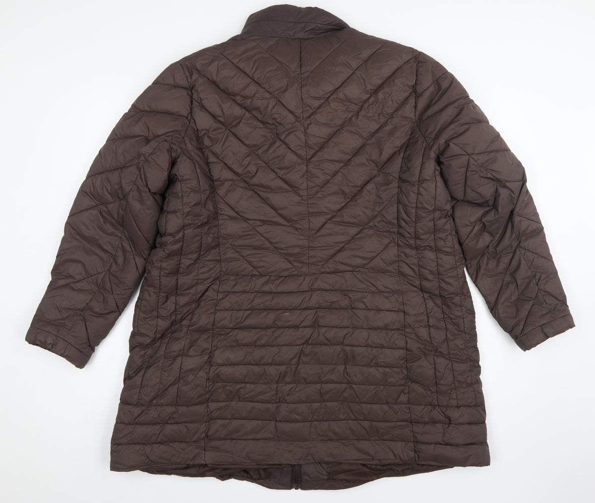 Bonmarche Women’s Brown Size 24 Long Quilted Puffer Coat
