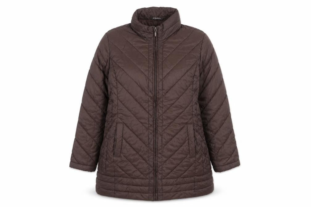 Bonmarche Women’s Brown Size 24 Long Quilted Puffer Coat