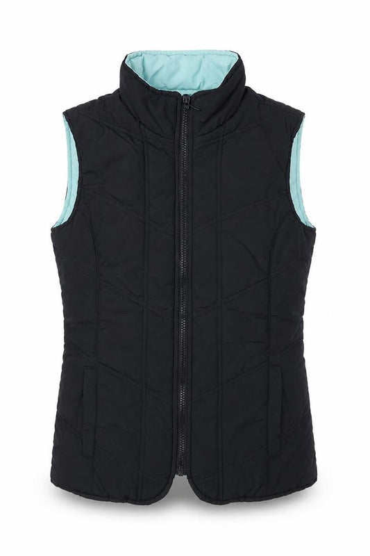 TU Women’s Black UK 8 Quilted Padded Zip Waistcoat Bodywarmer