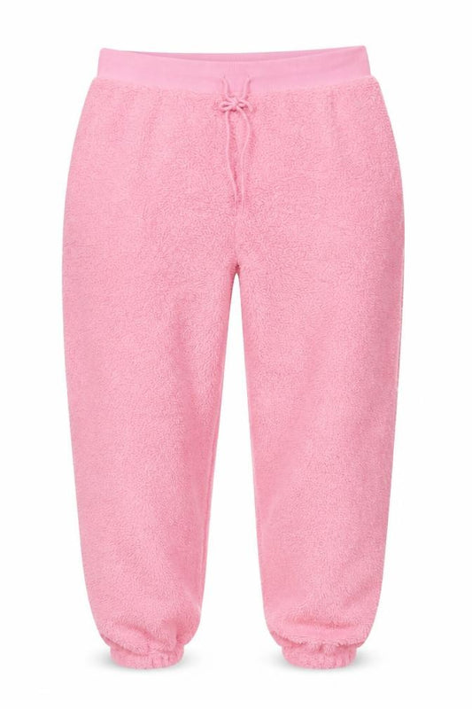 ASOS Design Women Pink Fleece Jogger Trousers UK 16 Drawstring