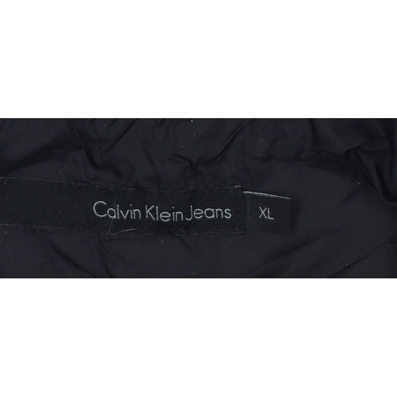 Calvin Klein Jeans Men Black XL Basic Jacket Logo Pockets