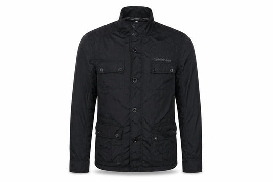 Calvin Klein Jeans Men Black XL Basic Jacket Logo Pockets