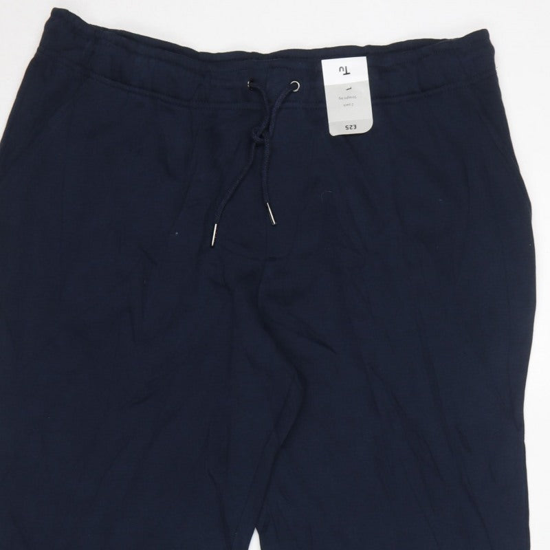 Tu Men's Navy XL Jogger Sweatpants Drawstring Cotton Blend