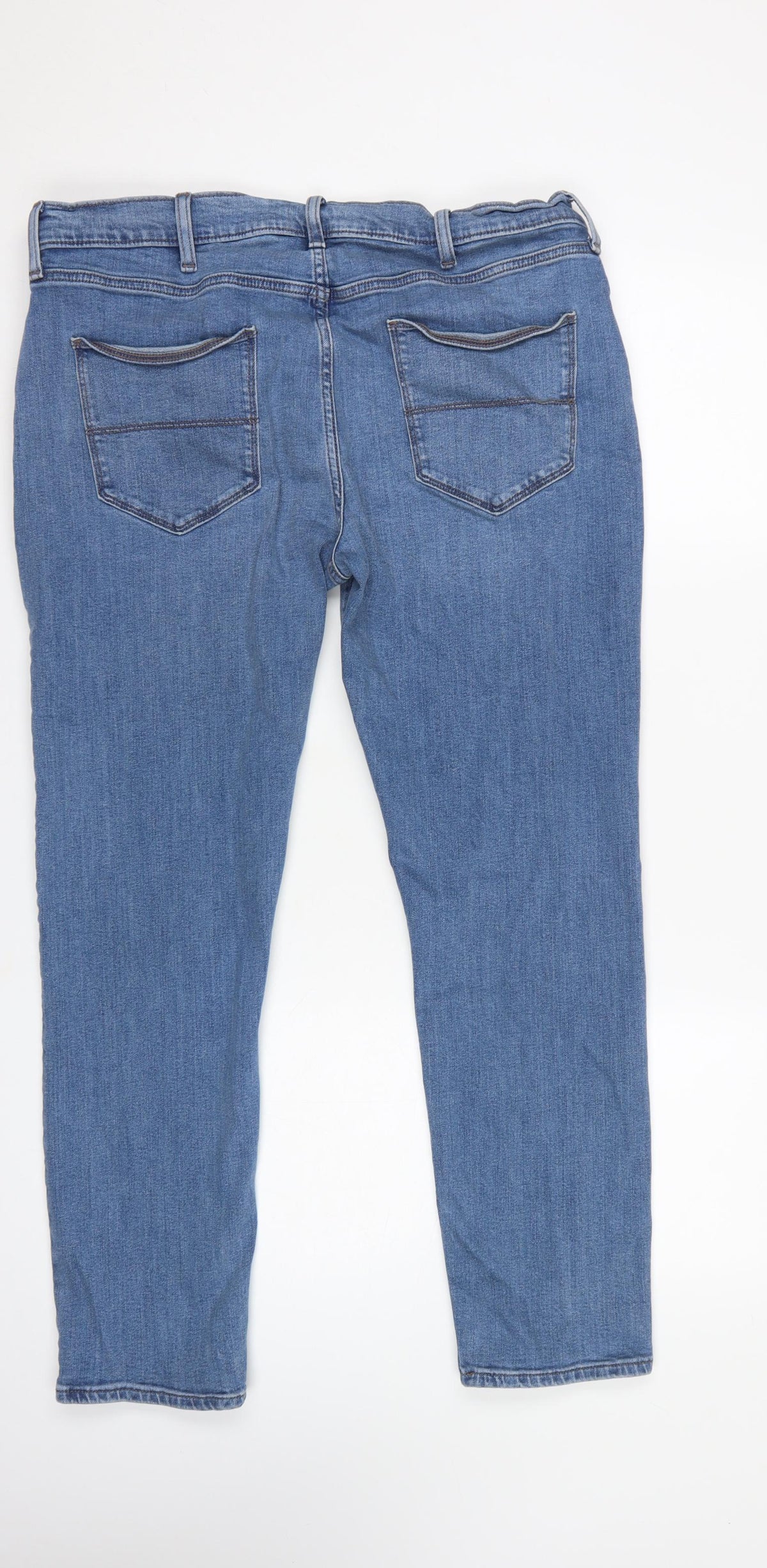 Marks & Spencer Men's Blue 36W 29L Skinny Stretch Jeans