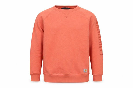 Carhartt Men's Orange XL Relaxed Fit Logo Graphic Crew Neck Sweatshirt