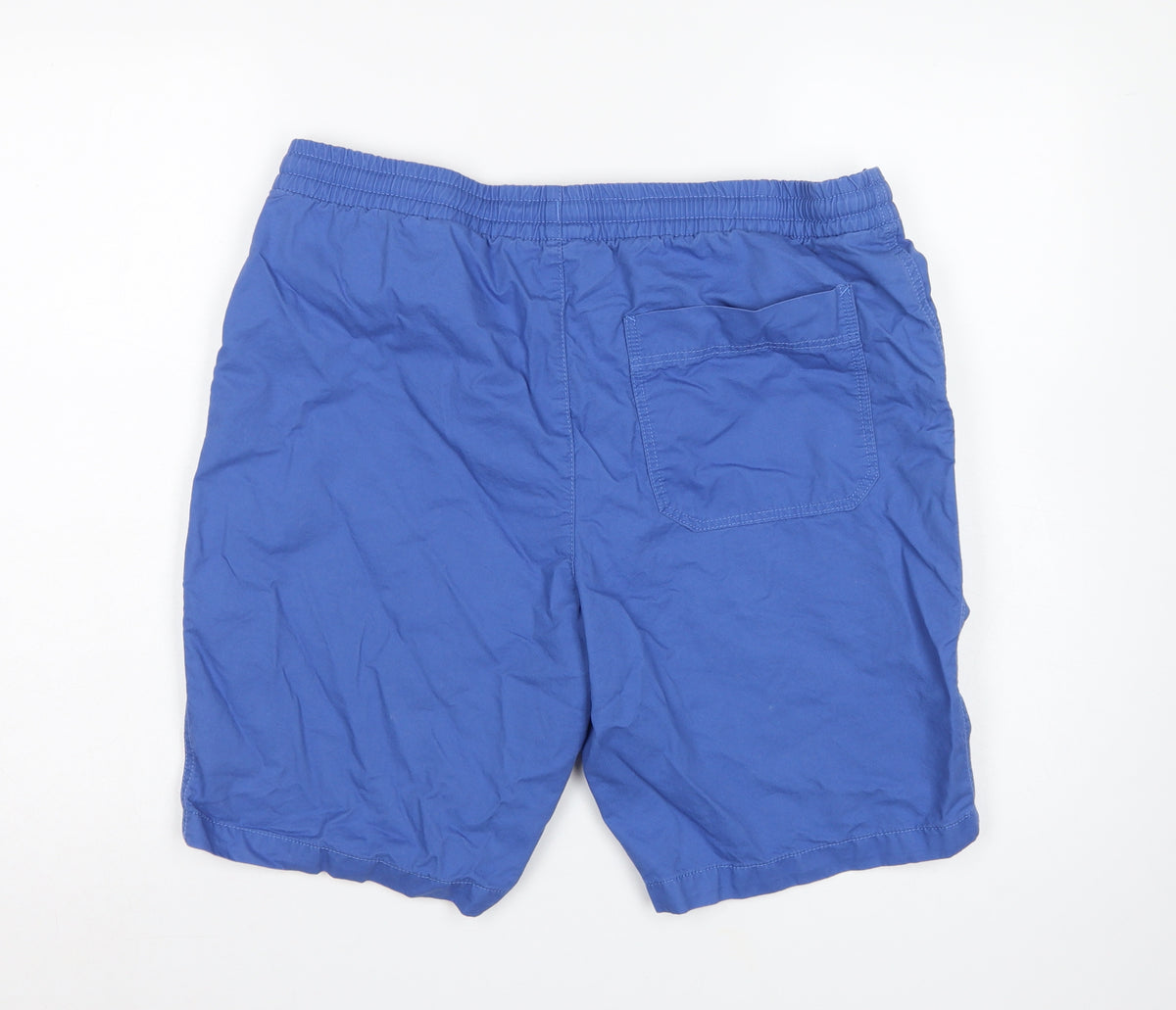 Marks and Spencer Men’s Blue L Cotton Drawstring Casual Shorts