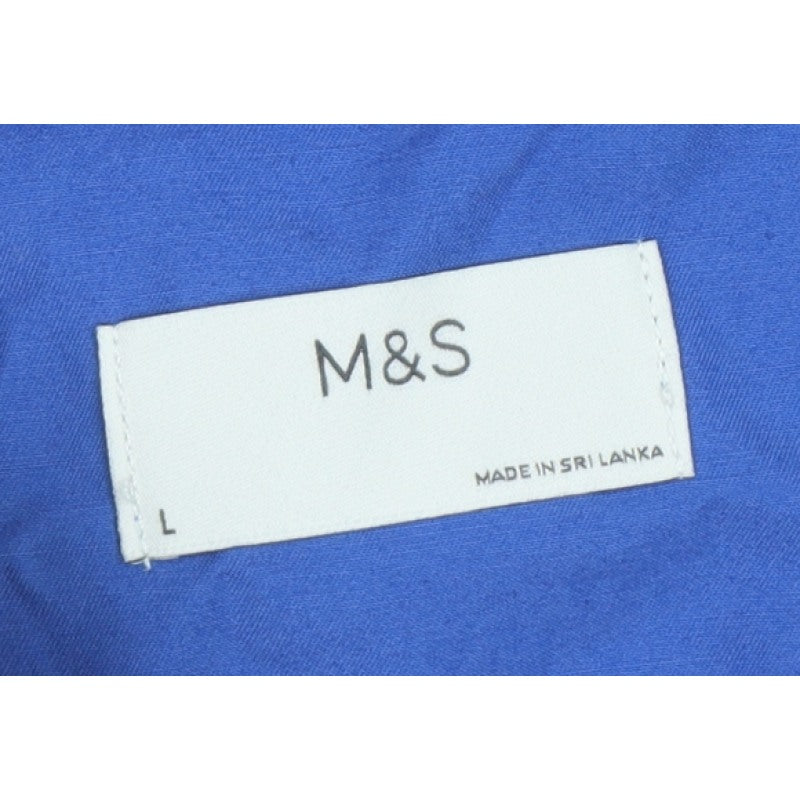 Marks and Spencer Men’s Blue L Cotton Drawstring Casual Shorts