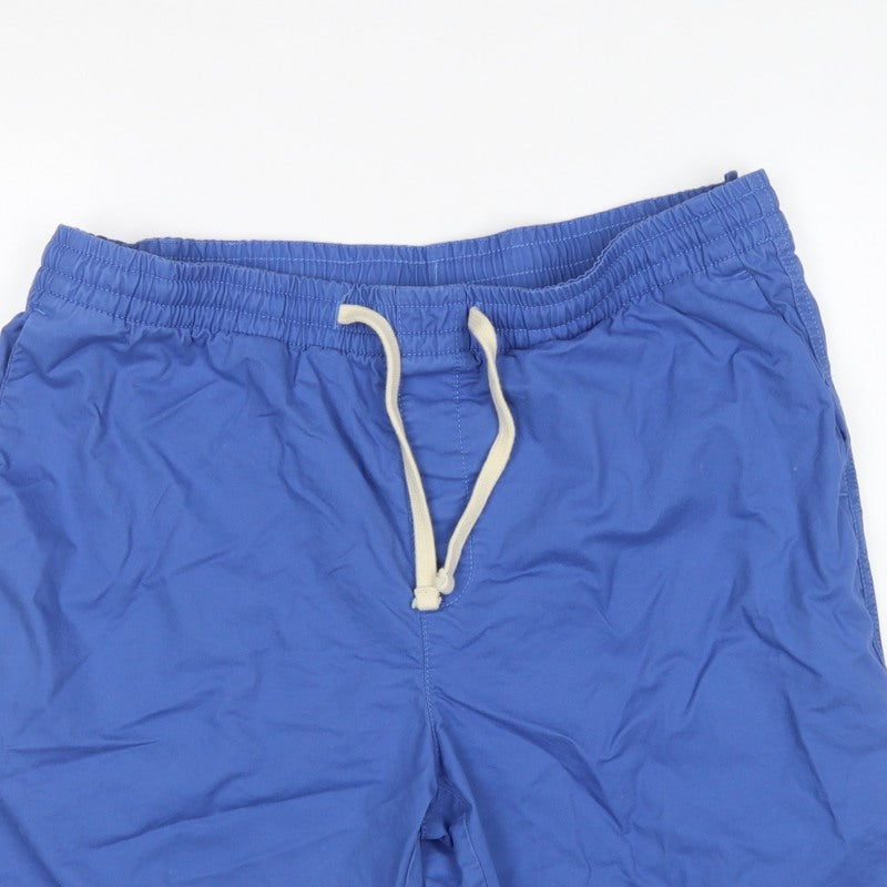 Marks and Spencer Men’s Blue L Cotton Drawstring Casual Shorts