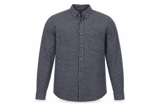 Burton Menswear London Men’s Blue Grey Check Button Down Shirt S