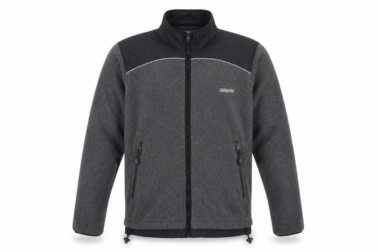 Kickers Men's Grey Black Fleece Jacket Size S Full Zip Pockets