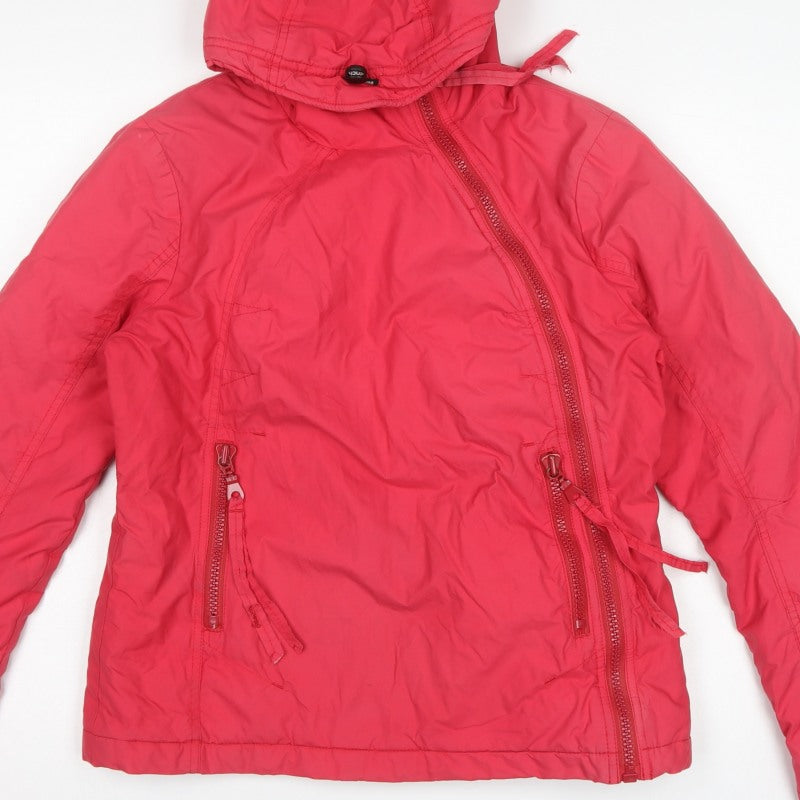 Bench Women’s Red M Hooded Ski Jacket Full Zip Pockets