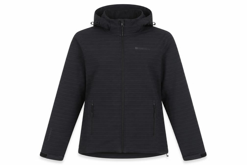 Mountain Warehouse Women’s Black Softshell Hooded Jacket UK 14